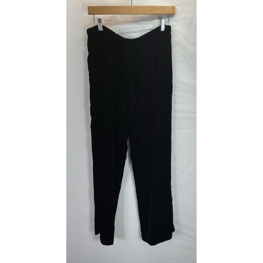 NEW black label Ralph Lauren Black Velvet Pull on Women's MD straight festive